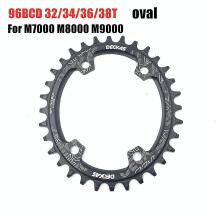 (34T, 96bcd oval black) Deckas 96bcd Chainring Mtb Mountain Bike Bicycle Chain Ring 32t 34t 36t 38t Crown Tooth Plate Parts For M7000 M8000 M4100 M5100