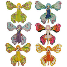 (E) 20pcs Flying Butterfly Toy Set, Wind Up Butterfly Toy Elastic Band Powered Magic Butterfly Card Wind Up Butterfly Toy