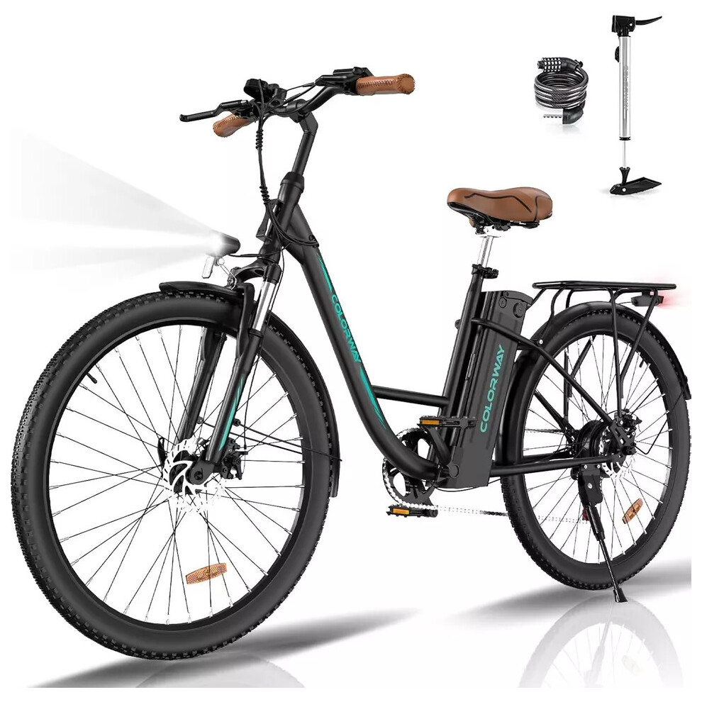 (Black) COLORWAY BK31 City Electric Bike 28" 250W 36V 15Ah