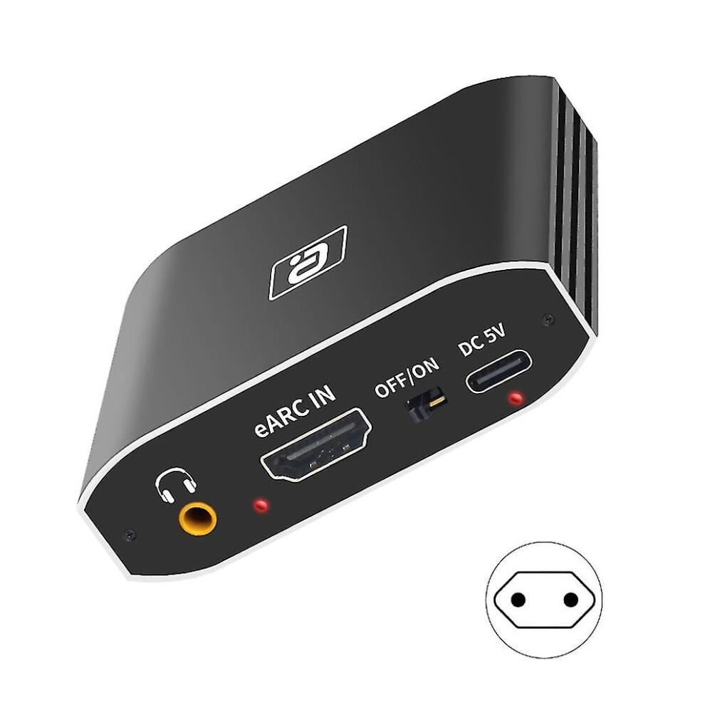 (Eu Plug) Earc Audio Extractor 192Khz Dac Converter Dts-Ac3 Lpcm Hdmi-Compatible-Arc- Earc 8107440848116