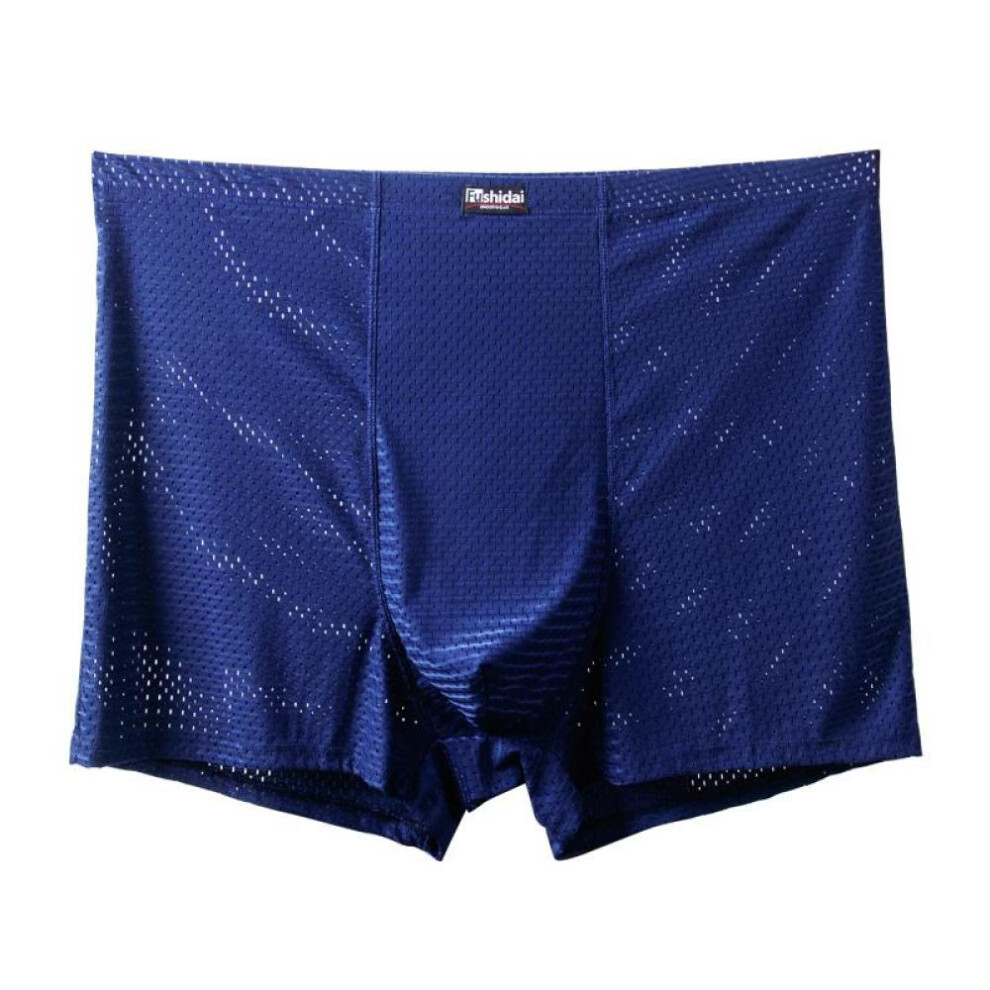 (dark blue, 3XL) Men Big Size Underwear Underpants Ice Silk Panties Undies Large Boxer Oversize Shorts Knickers 3xl 4xl 5xl 6xl 7xl 8xl 9xl 10xl 11xl 12xl 13xl