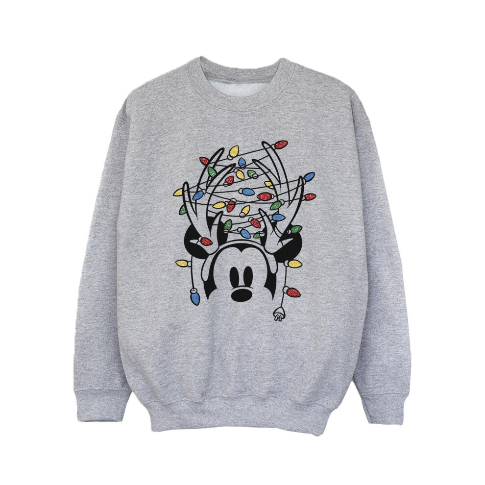 Mickey Mouse Christmas Head Lights Sweatshirt