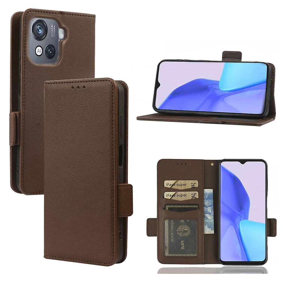 (Brown) Case For Blackview Oscal C80 Leather Flip Cover Card Slots Magnetic Closure Wallet Compatible With Blackview Oscal C80 Case Brown 8107440859761