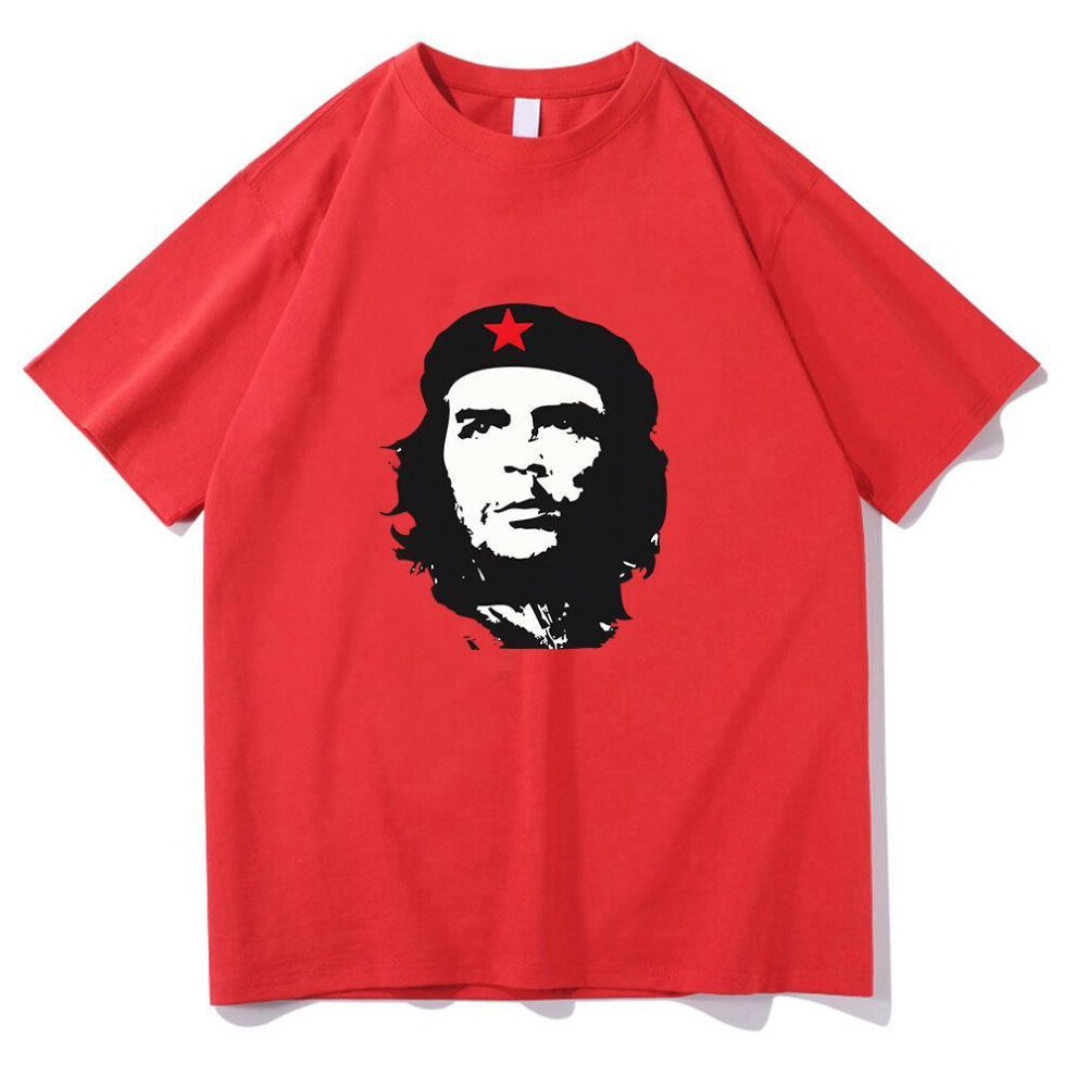 (red, XXXL) Che Guevara T-shirt Casual Cotton Short Sleeves Tee-shirt For Women Vintage Printing T Shirts Aesthetic Clothes