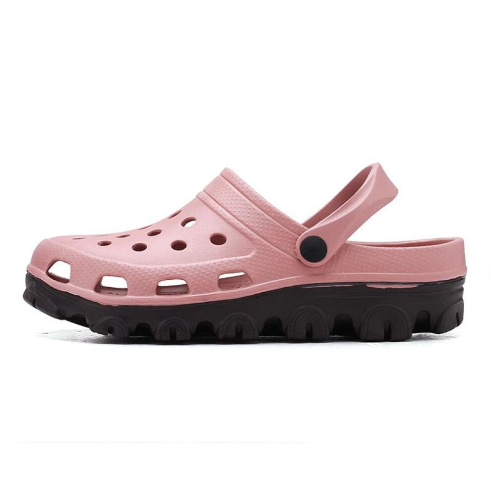 (pink, 41) Fashion Women Sandals Waterproof Slip On Round Female Slippers Casual Comfortable Outdoor Fashion Summer Plus Size Slippers Shoes For Men