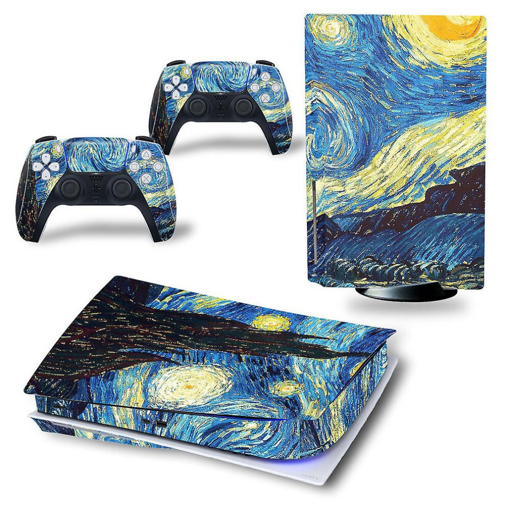 (Starry sky) Playstation 5 Consoles Controllers Sticker Wraps Decoration