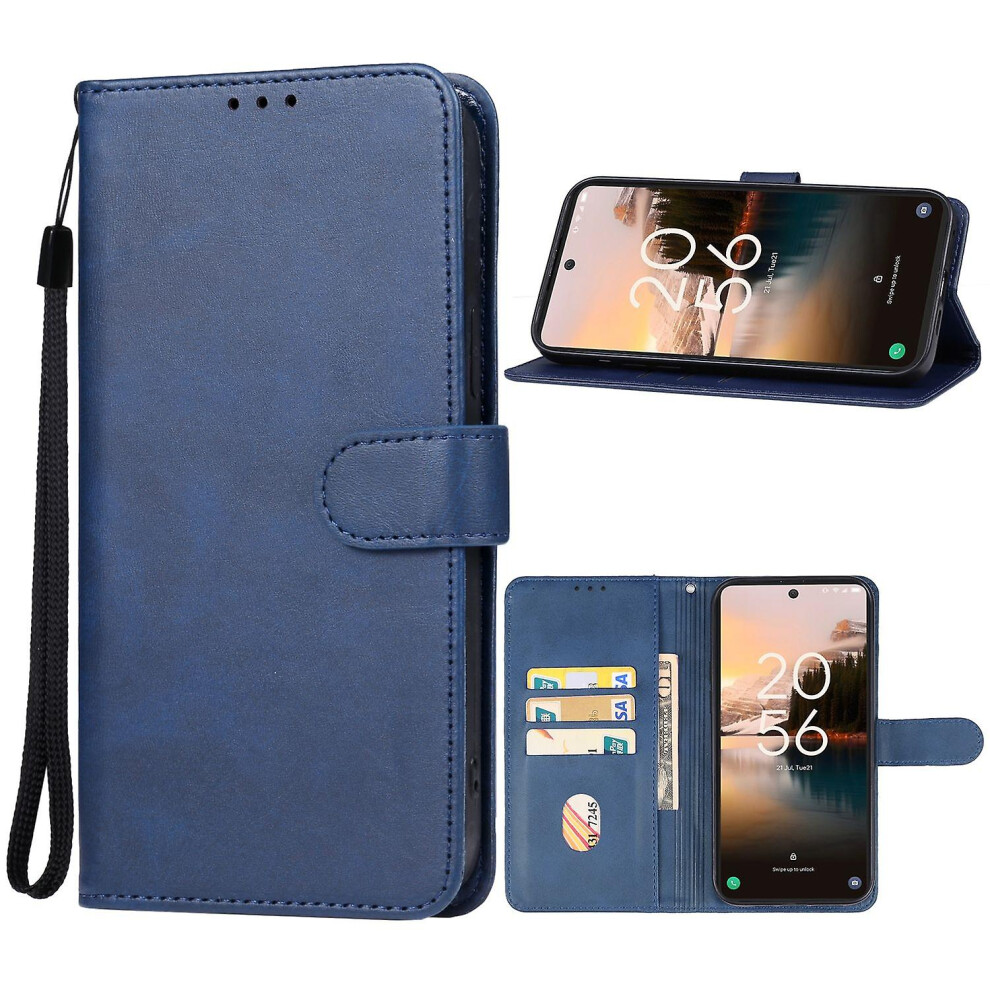 (Blue) Leather Phone Case For Tcl 40 Nxtpaper 4G Blue 8107440874511