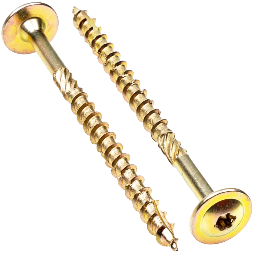 (160mm, 4) Wood Screws Wafer Head Torx Screw Self Tapping Steel Yellow Zinc Plated-image-OPC-PFTKF5T-NEW