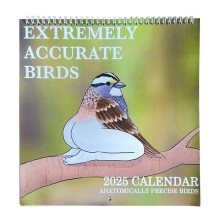 Extremely Accurate Birds Calendar Poster Easy Install 2025 Funny Birds 2025 Wall Calendar home Decoration