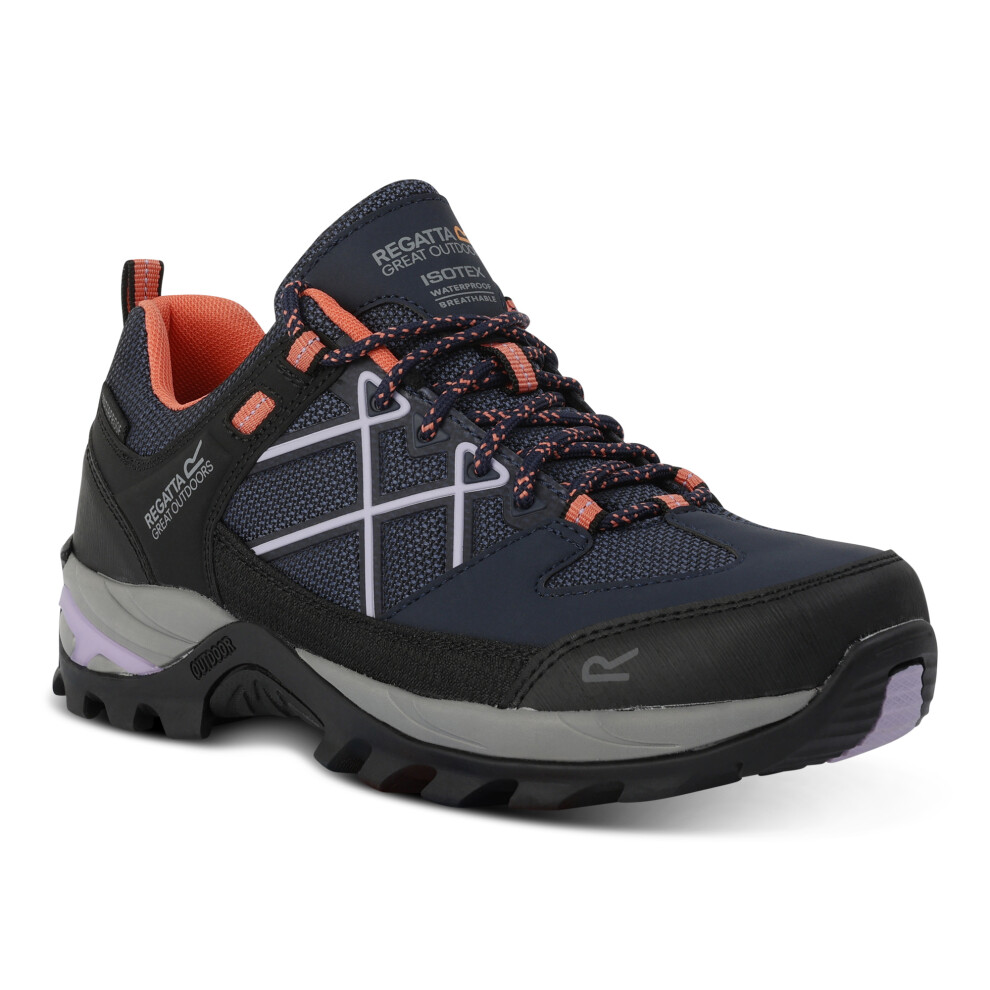 (5 UK, Navy/Lilac) Regatta Womens/Ladies Samaris III Low Walking Shoes