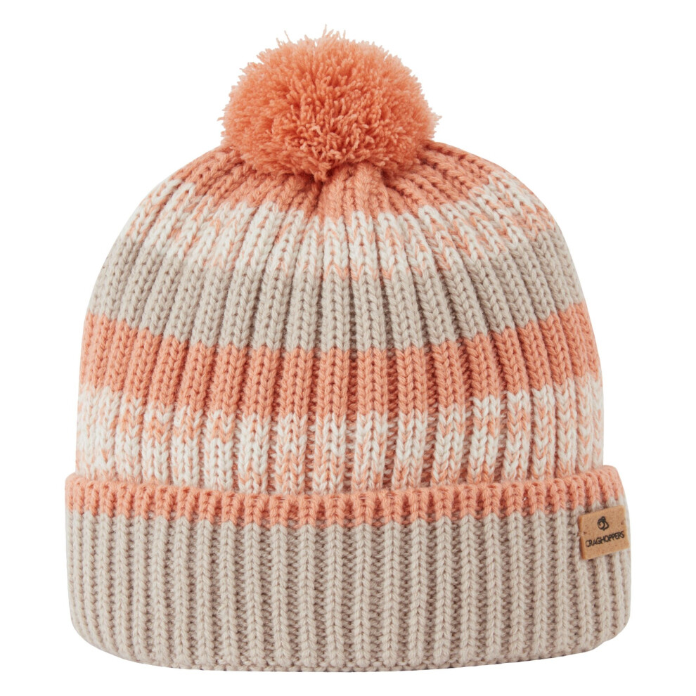 (M-L, Clay) Craghoppers Womens/Ladies National Trust Gorse Stripe Beanie