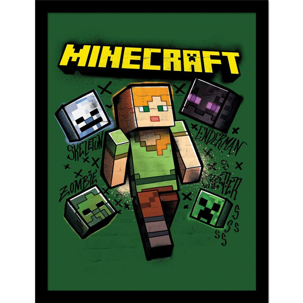 Minecraft Alex Framed Poster