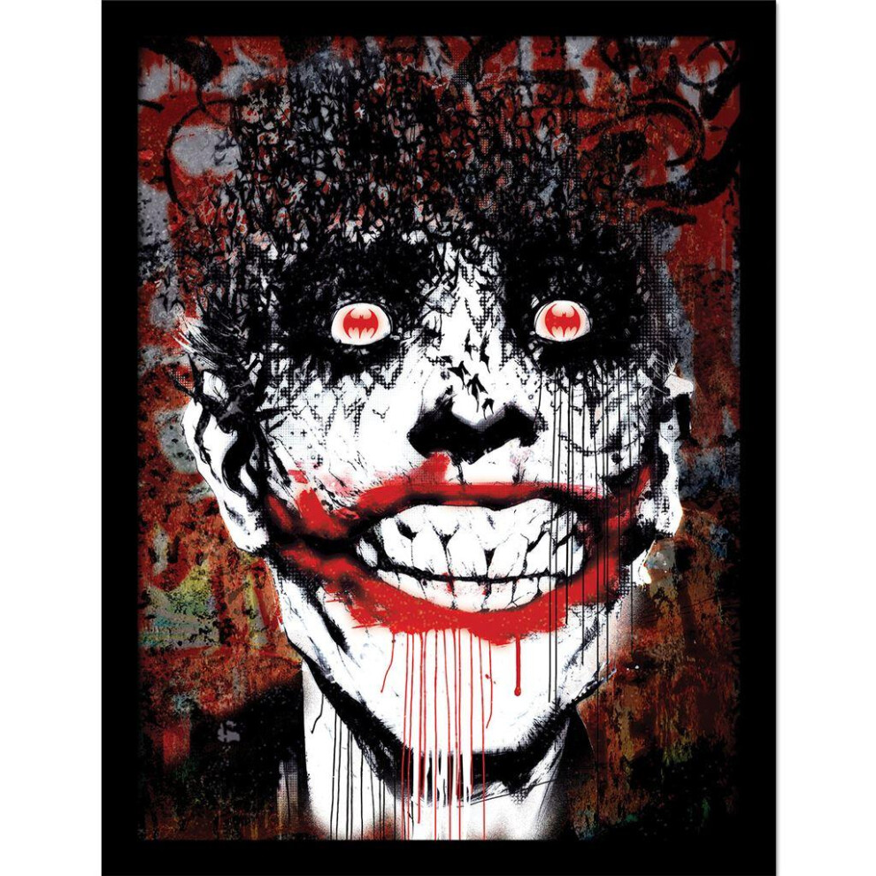 Batman Joker Smile Framed Poster