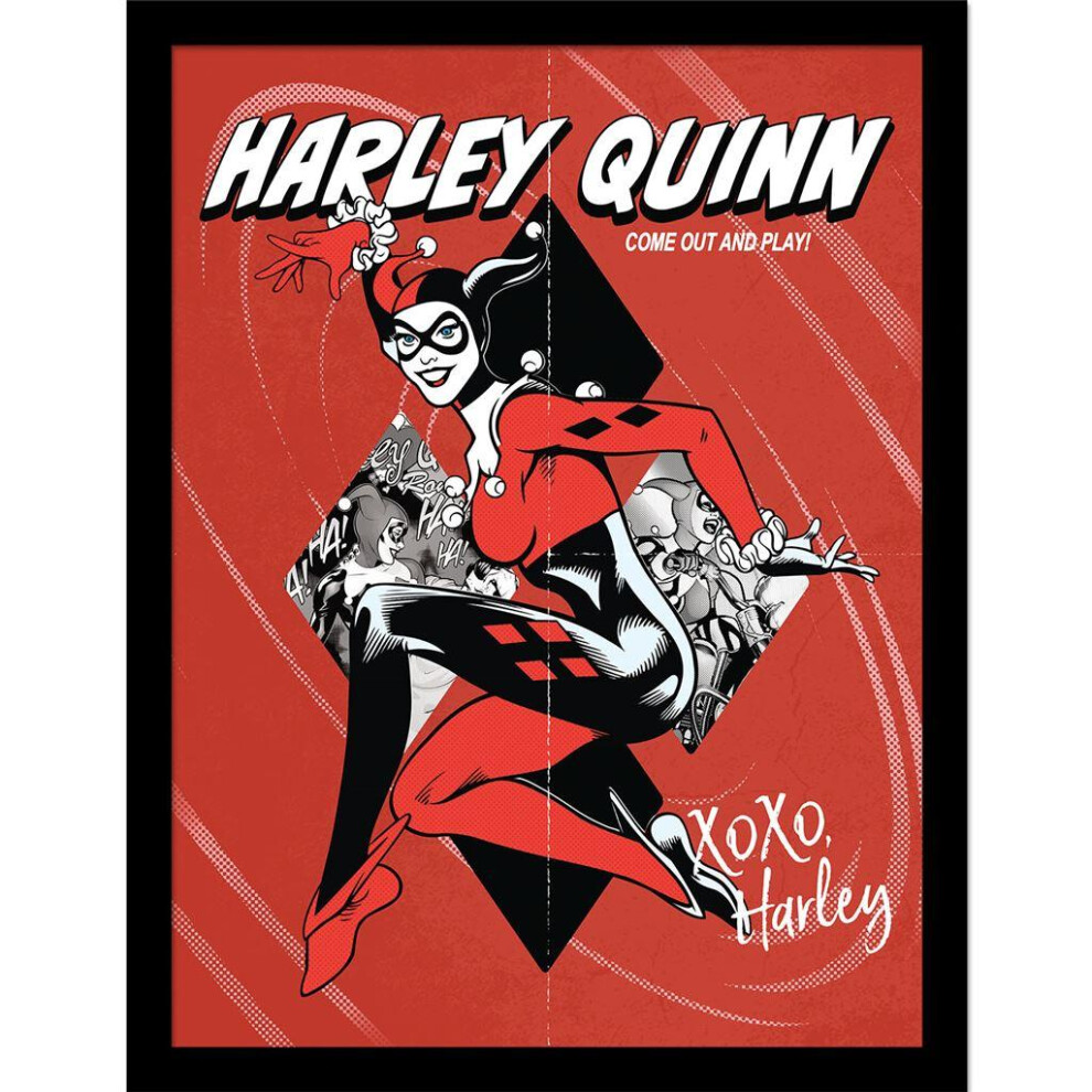 Batman Harley Quinn Play Framed Poster