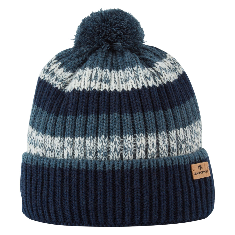 (M-L, Blue Navy) Craghoppers Mens National Trust Brimham Stripe Beanie