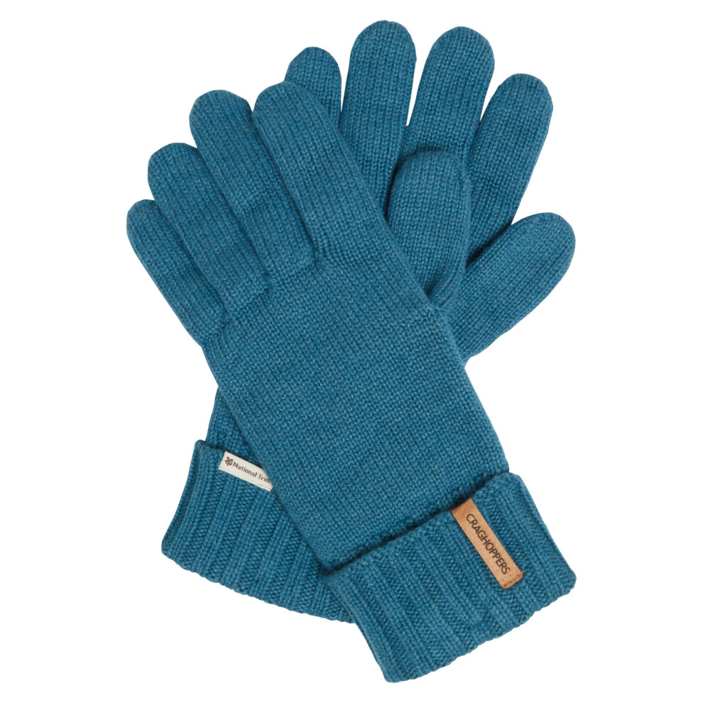 (S-M, Brisk Blue) Craghoppers Unisex Adult National Trust Gaddings Winter Gloves