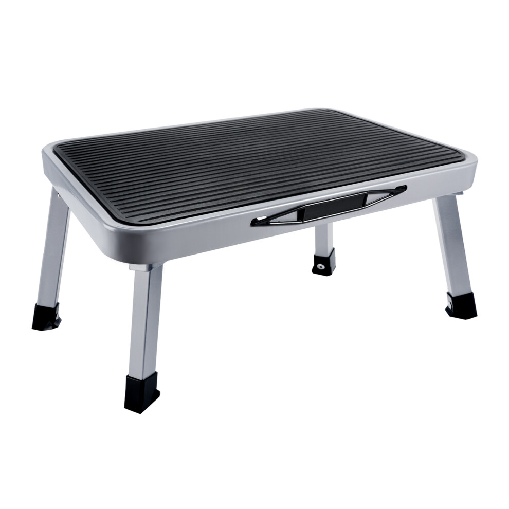 Anti Slip Folding Metal Step Stool Foldable Collapsible Kitchen Steel
