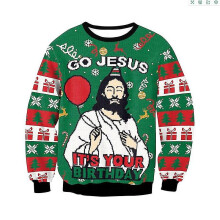 (SWYS086, L) Men Women Funny Ugly Christmas Sweaters Jumpers Tops 3d Novelty Printed Autumn Winter Festive Clothing Pullover Xmas Sweatshirt C
