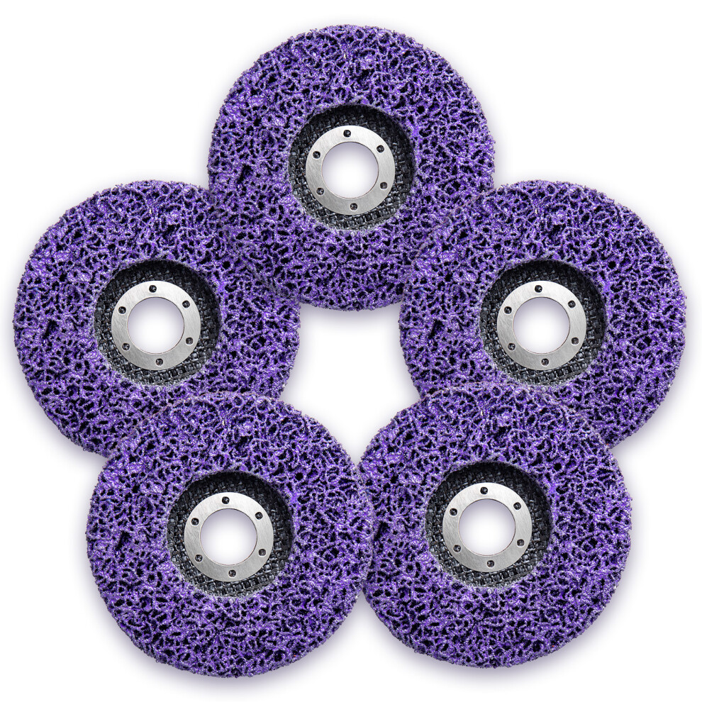 5PCS 115mm Poly Strip Wheel Discs Paint Remove Abrasive Angle Grinder