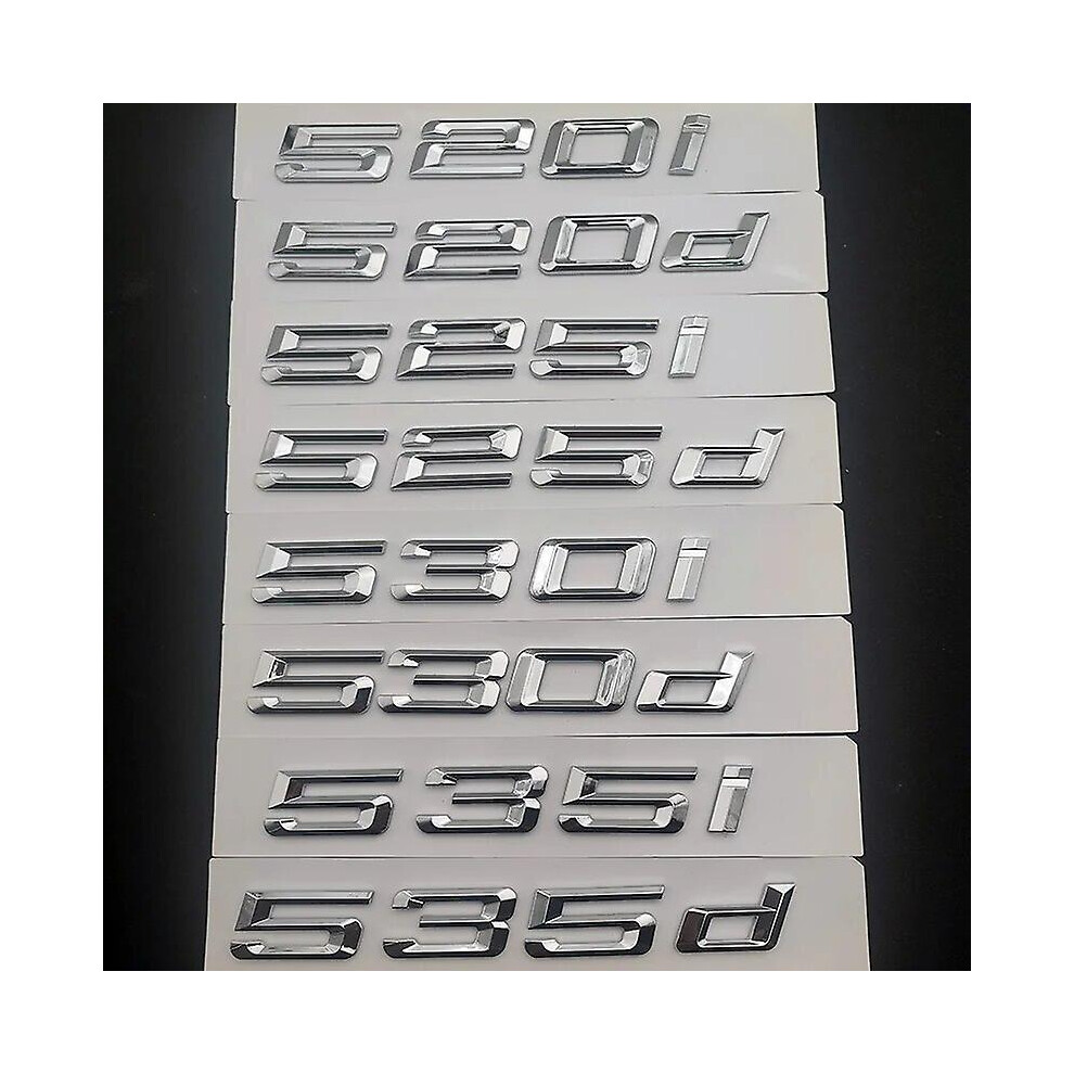 (Chrome, 545I) 3D Abs Logo 530D 530I 520D 520I 535D 535I 540I 525D Emblem Letters Sticker Car Trunk Badge For Bmw E39 E60 F10 F11 Accessories 8795862991956