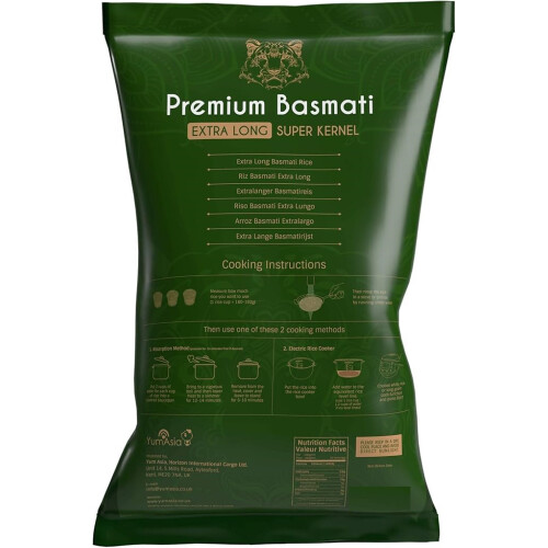 Yum Asia Super Kernel Premium Basmati Rice - 5kg 1