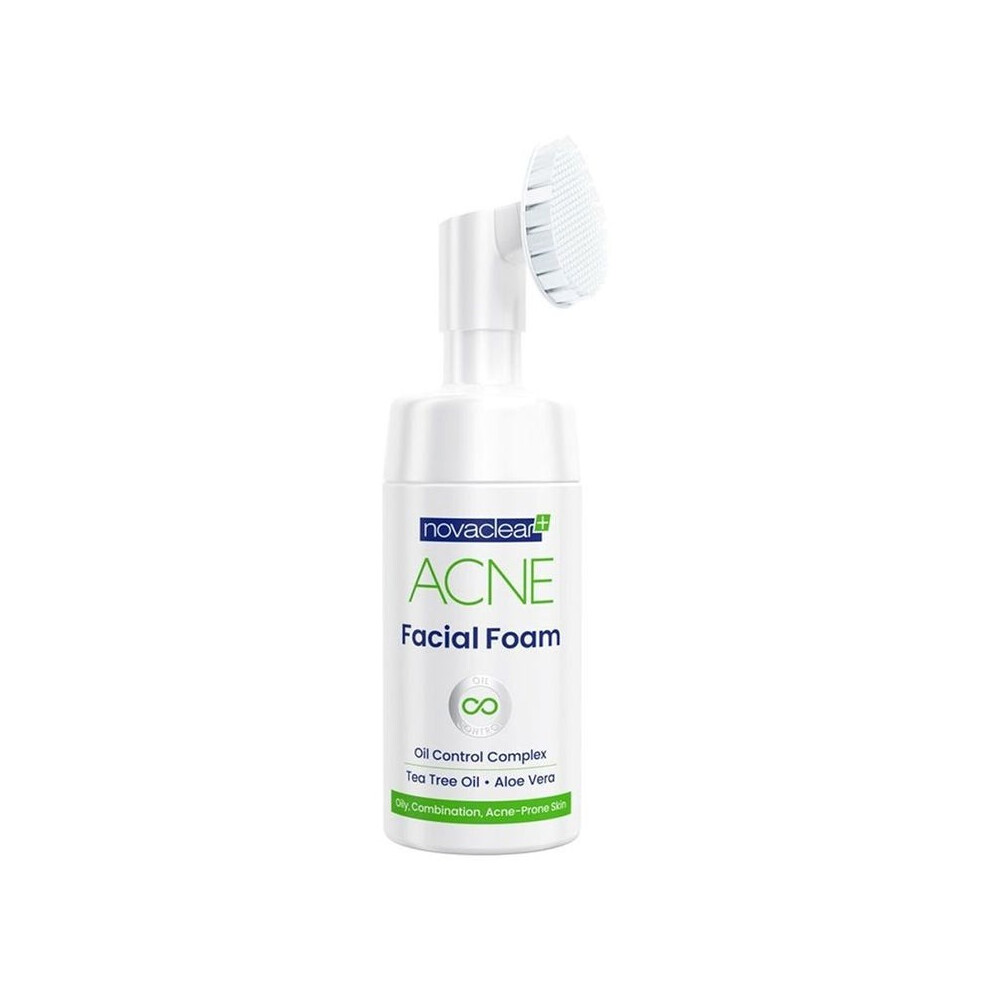 Novaclear Acne Facial Foam 100ml |Deep Cleansing & Oil Control for Acne-Prone Skin |Acne Treatment, Pore Minimizing, Breakout Prevention |Face Wash