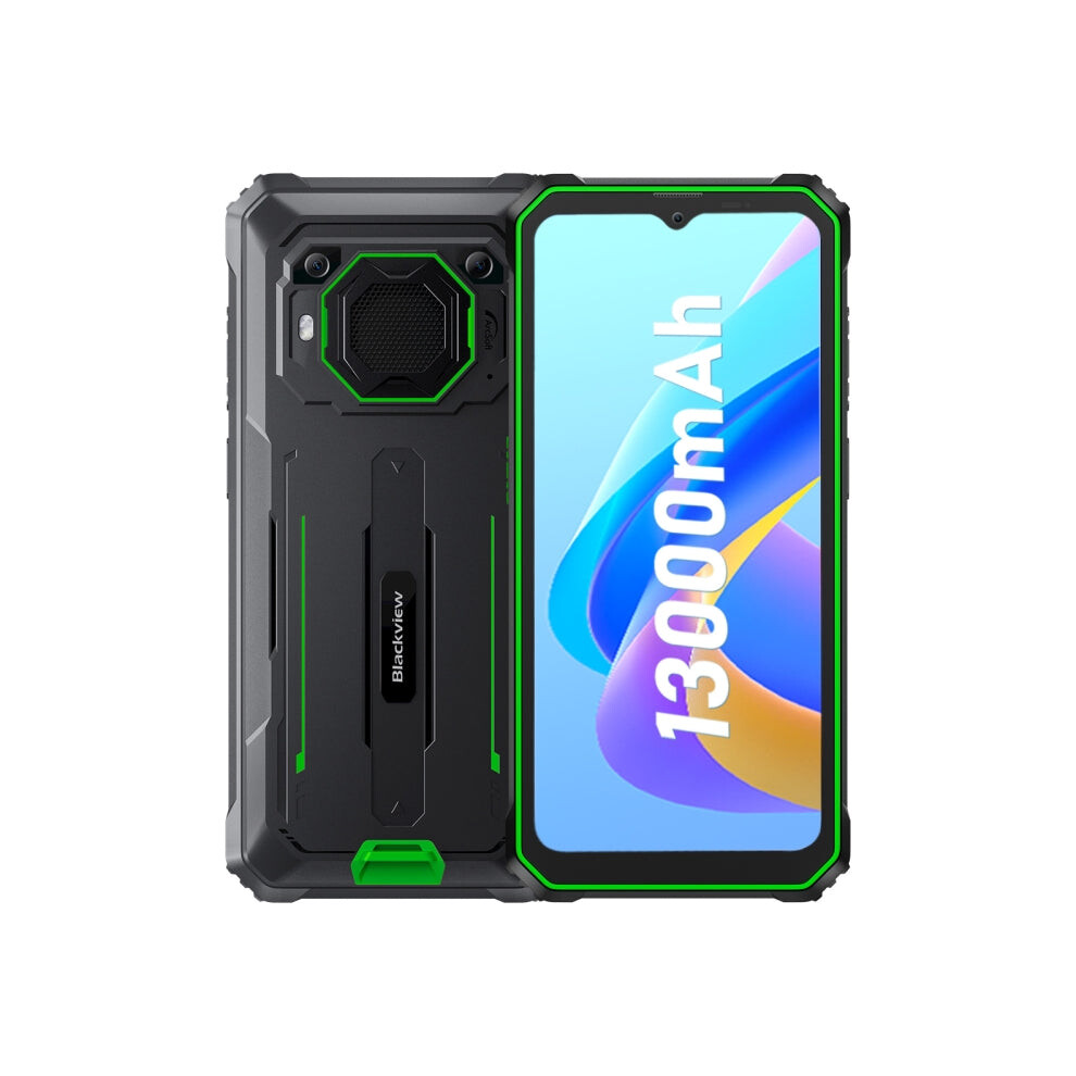 Blackview Bv6200 Pro, 6Gb+128Gb, Ip68/Ip69k/Mil-Std-810H, 6.56 Inch Android 13 Mediatek Helio P35 Octa Core, Network: 4G, Otg, Nfc(Green)