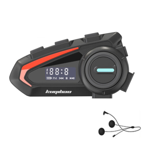 KUQIBAO Motorcycle Helmet Waterproof Bluetooth Headset With Screen(Hard Microphone) 1
