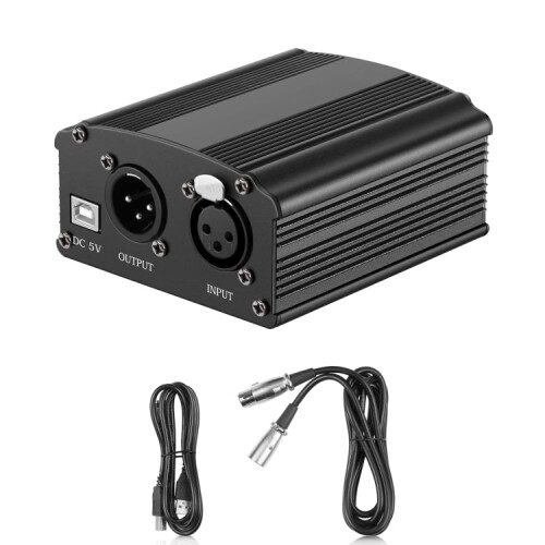 PULUZ 48V Phantom Power Supply for Condenser Microphone(Black) 1