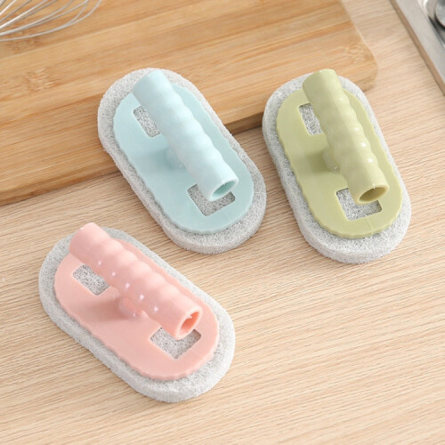 10 PCS Kitchen Decontamination Sponge Brush Pot Washing Brush With Handle(Green) 2