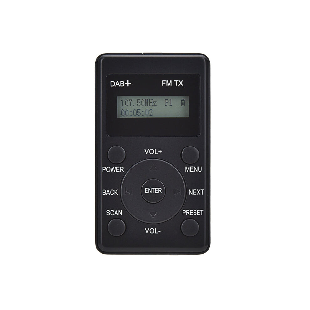 Hanrongda Hrd-100 Portable Digital Display Dab+ / Dab / Fm Radio(Black) Black 740441810980