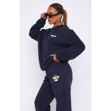 (Navy, M) Women's Long Sleeve Hoodie Sweatshirt and Sweatpants Set Stylish Two-Piece Tracksuit for Fall, Winter & Spring