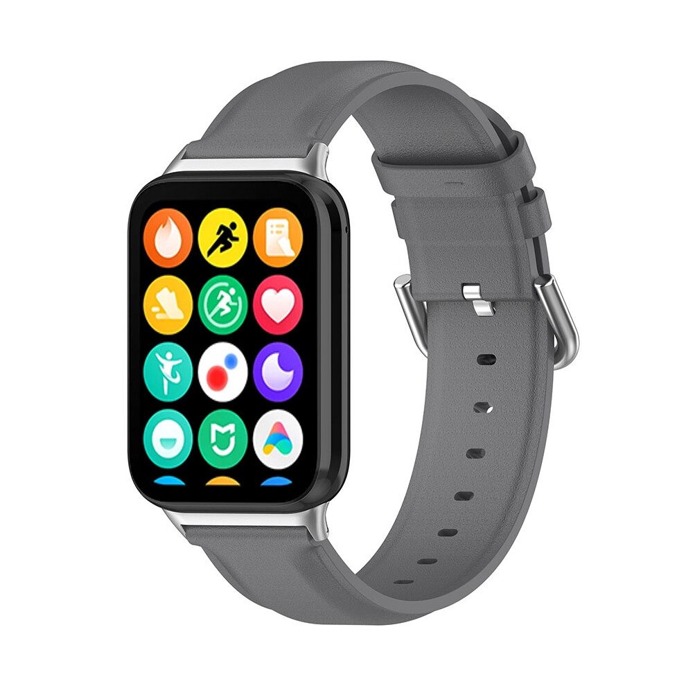 (Gray) Leather Watch Strap Leather Strap Round Tail Leather Band For Xiaomi Band 9Pro/Redmi Watch4 Not,Specified 606096961753