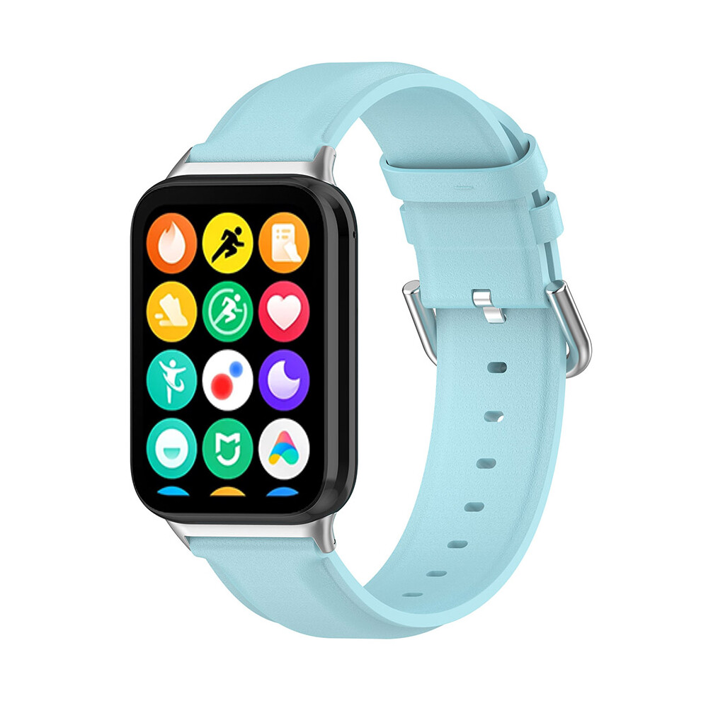(Light Blue) Leather Watch Strap Leather Strap Round Tail Leather Band For Xiaomi Band 9Pro/Redmi Watch4 Blue,Not,Specified 606096961760