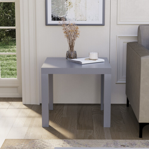 Vida Designs (Grey) Beeston Square Side Coffee Table for Living Room 1