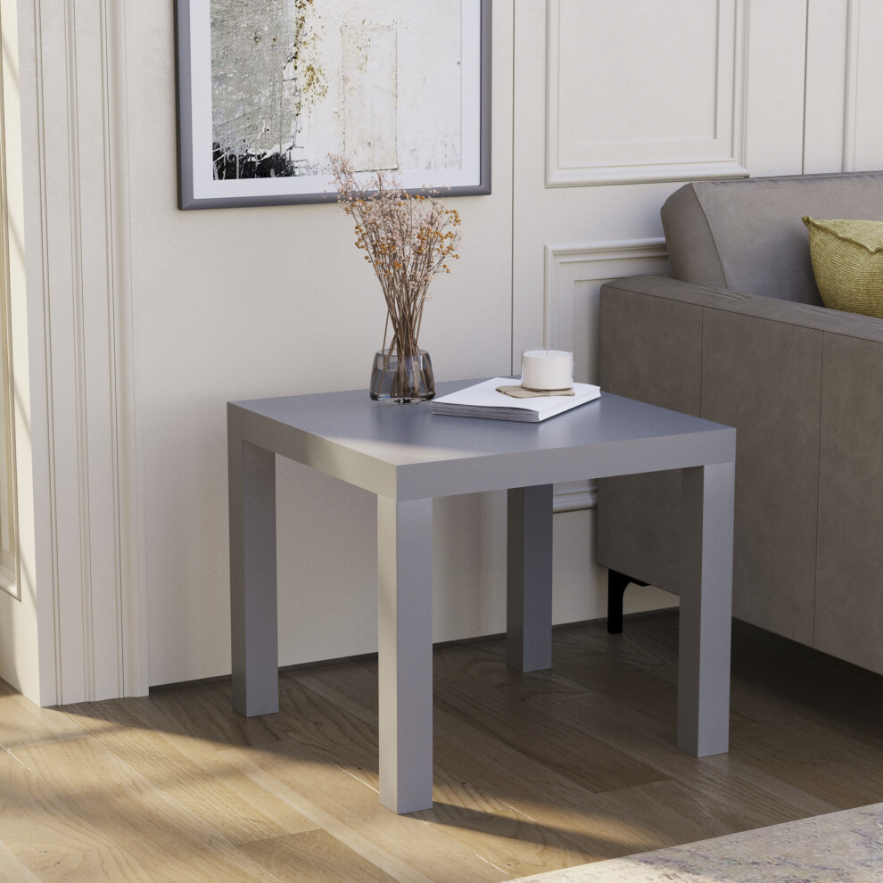 (Grey) Beeston Square Side End Coffee Table Living Room