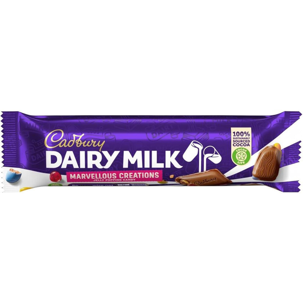 Cadbury Dairy Milk Marvellous Creations, with Jellies, Popping Candy & Cocoa Chunks, 47 g (Pack of 24)