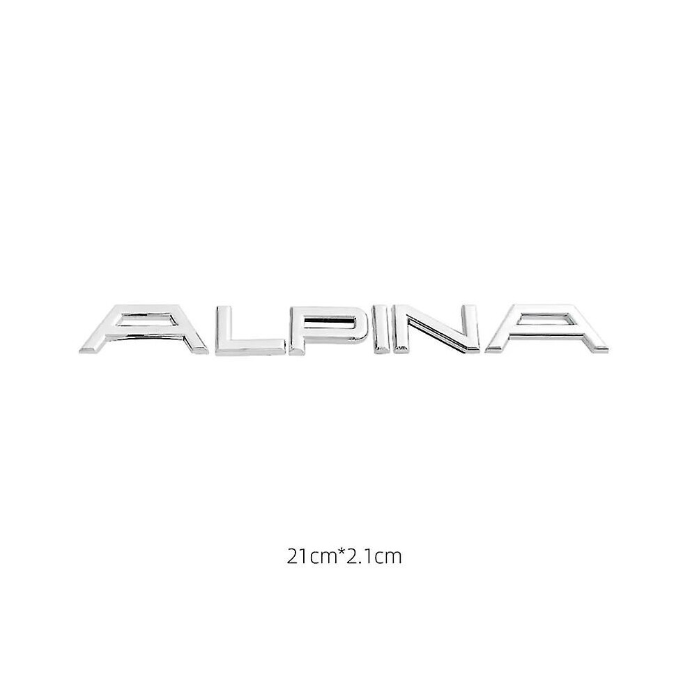 (Chrome) 3D Metal Chrome Logo Alpina Emblem Car Fender Badge Trunk Decal For Bmw Alpina Stikcer Accessories Black/Red 8795863018966