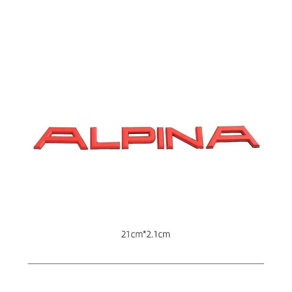 () 3D Metal Chrome Logo Alpina Emblem Car Fender Badge Trunk Decal For Bmw Alpina Stikcer Accessories Red/Black 8795863018973