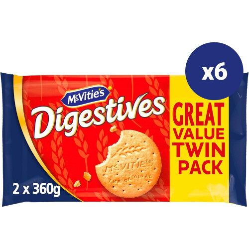 McVities McVitie's Digestives The Original Biscuits, Twin Pack, 2 x 360 g (6 Pack) 1