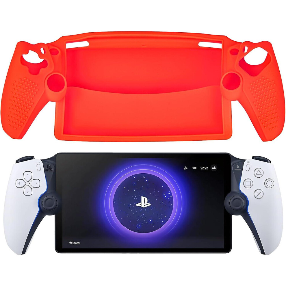 (Red) For Playstation Portal Case Silicone Shock-Absorption Anti-Fingerprint Scratch Resistant Cover For Ps Portal Accessories Red 8795863019703