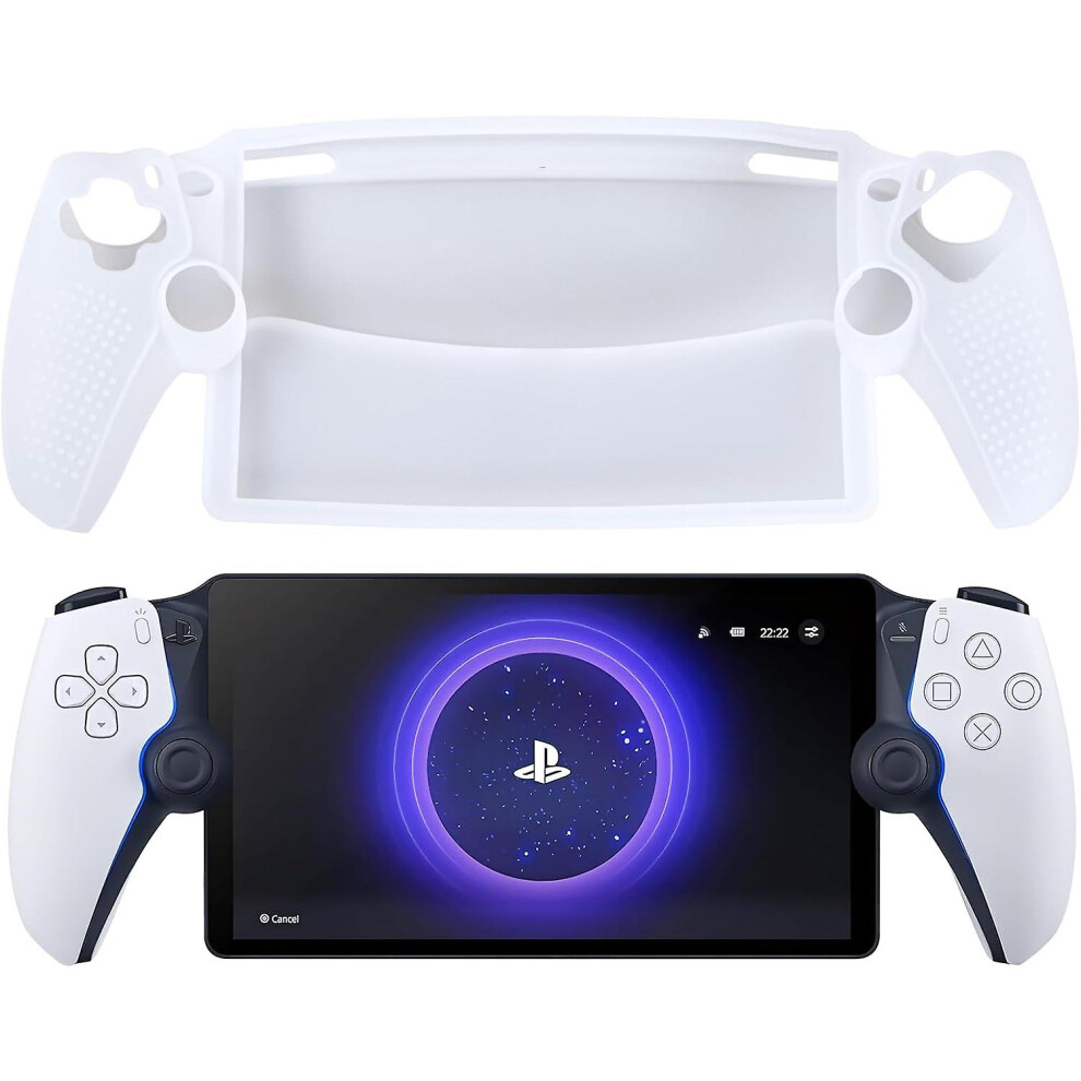 (White) For Playstation Portal Case Silicone Shock-Absorption Anti-Fingerprint Scratch Resistant Cover For Ps Portal Accessories White 8795863019710