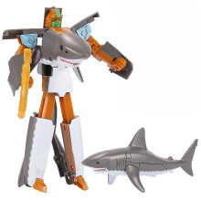 Children's Toy Conversion Robot Shark Ocean Anime Figurine Gift for Christmas