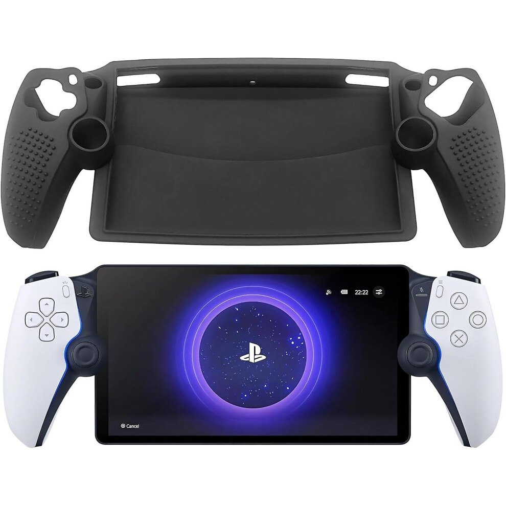 (Black) For Playstation Portal Case Silicone Shock-Absorption Anti-Fingerprint Scratch Resistant Cover For Ps Portal Accessories Black 8795863019727