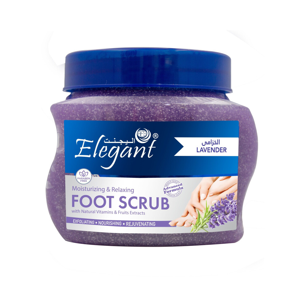 Elegant Lavender Foot Scrub Exfoliating & Soothing Scrub for Soft, Smooth Feet 500ml