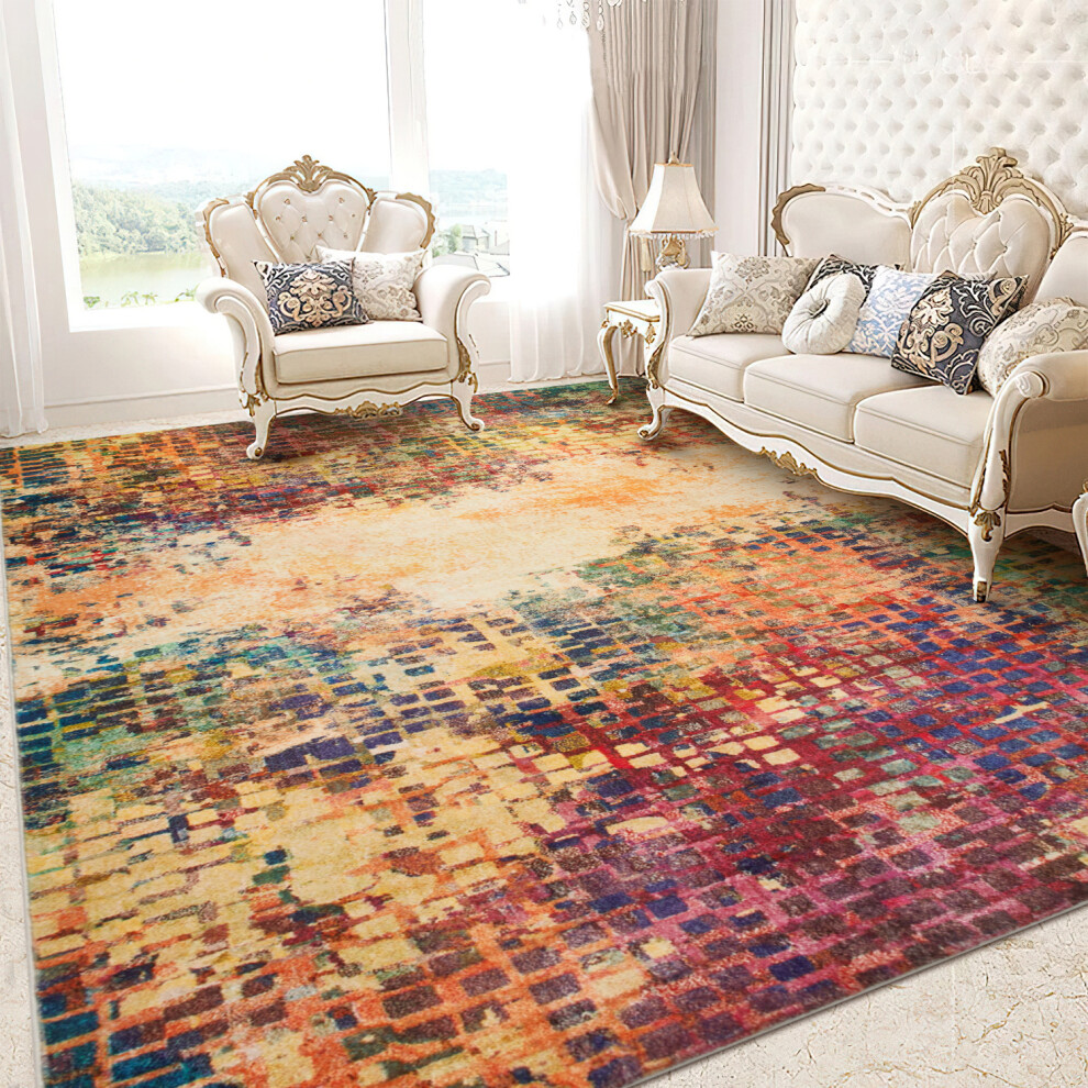 (240 x 320 cm (8 ft x 10 ft 6 in) _ Extra Large Rugs Carpets For Living Room Bedroom Indoor Outdoor R, Vibrant) Extra Large Traditional Rugs Modern Carpet Doormat