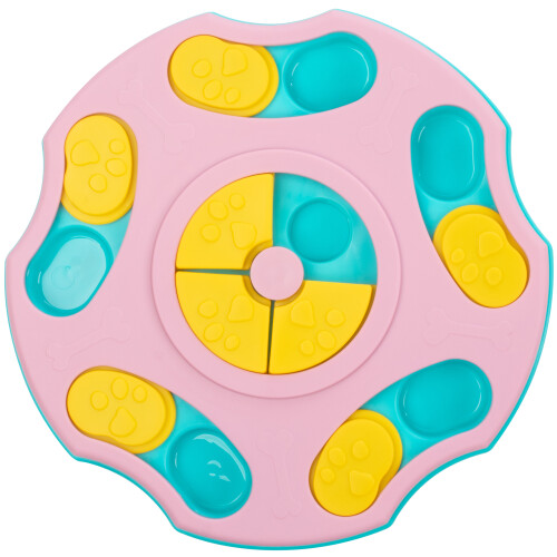Bunty (Pink) Bunty Dog Toy Food Puzzle, Interactive Slow Feeder