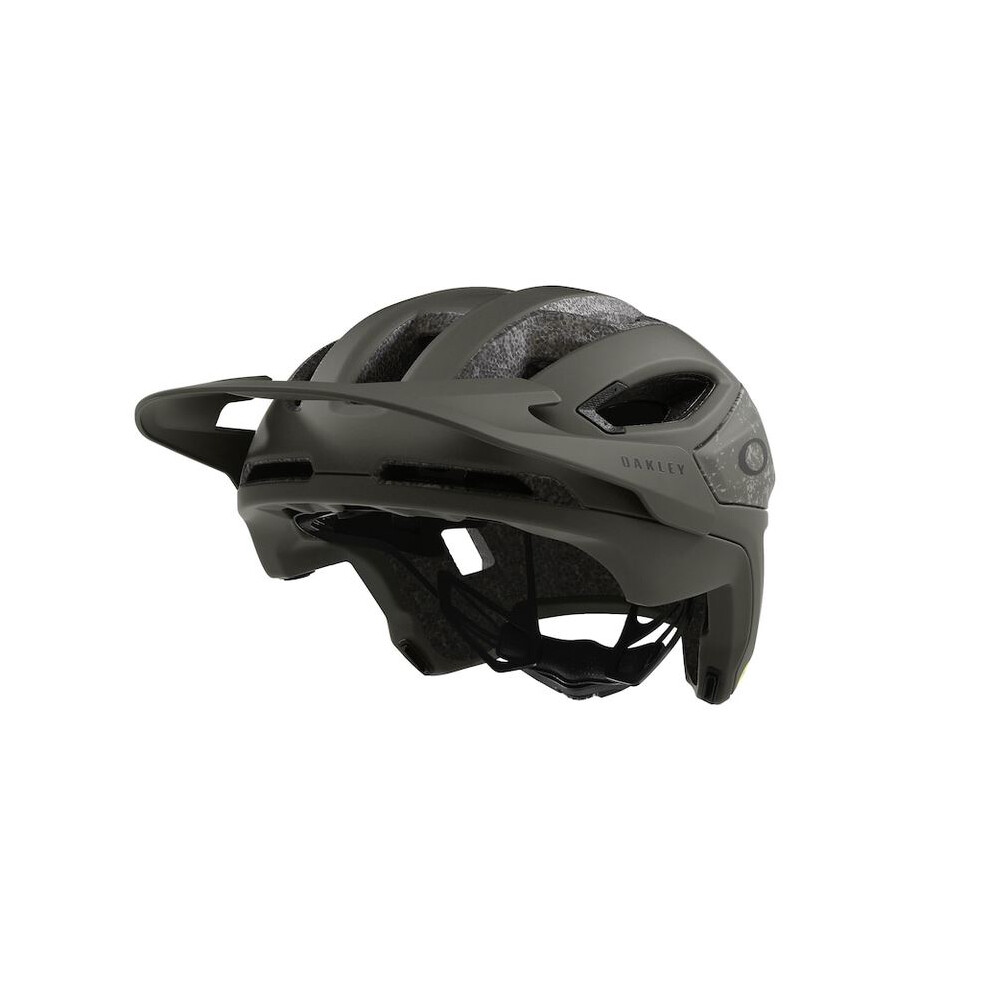 (S, Matte Grey/Satin Black) Oakley DRT3 Trail Cycling & Mountain Bike Helmet In Vent Eyewear Storage Matte Grey