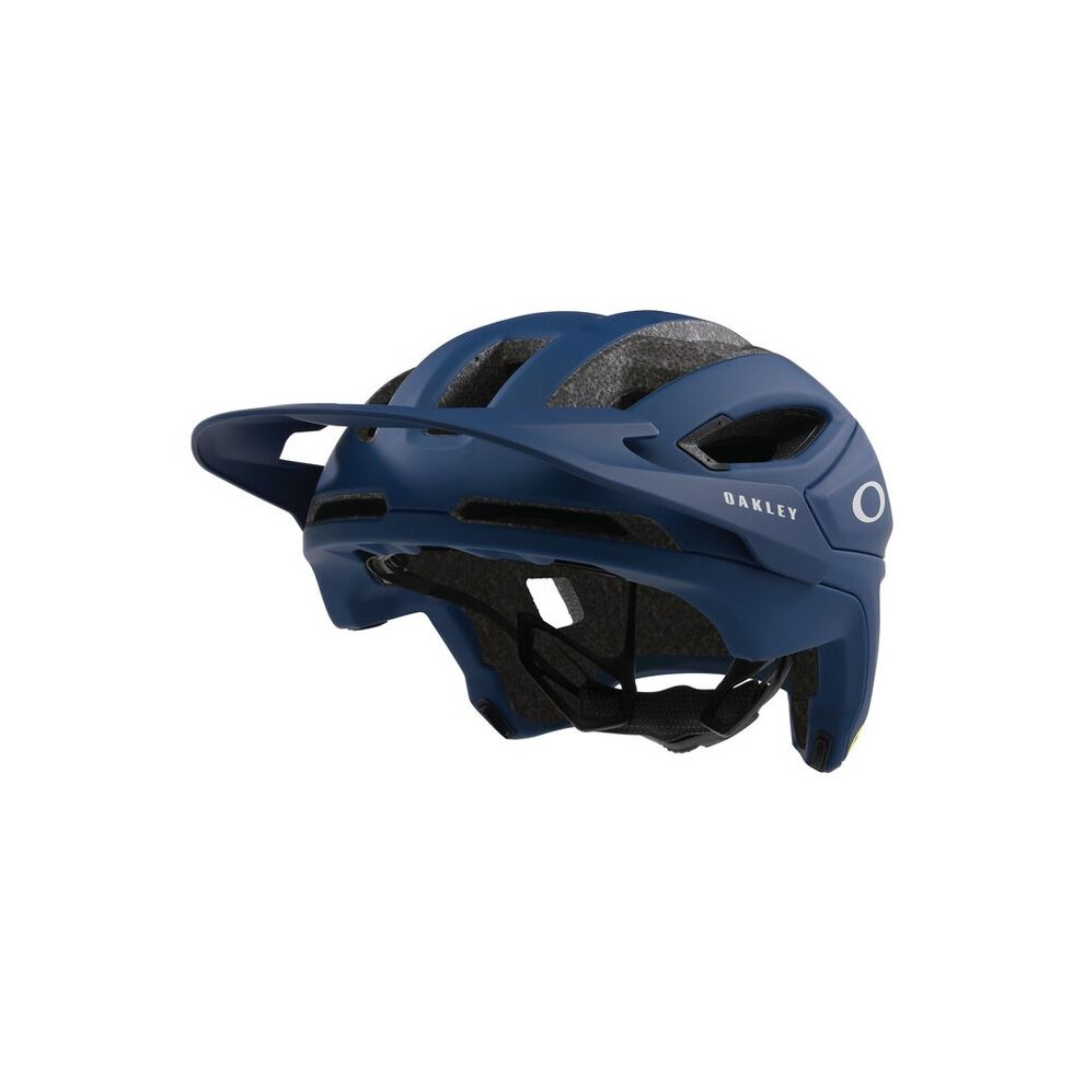 (L, Matte Poseidon) Oakley DRT3 Trail Cycling & Mountain Bike Helmet In Vent Eyewear Storage Matte Poseidon