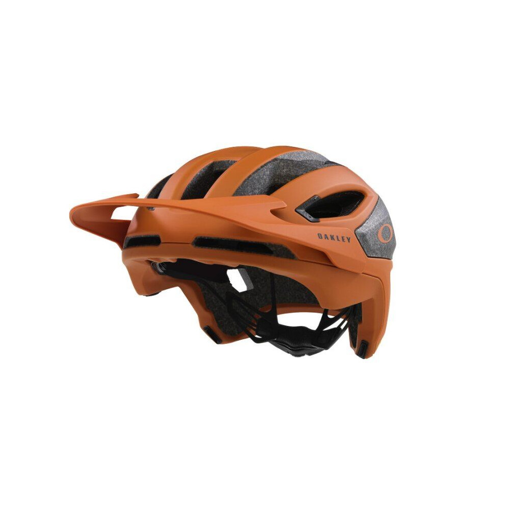 (L, Matte Ginger/Matte Grey Smoke) Oakley DRT3 Trail Cycling & Mountain Bike Helmet In Vent Eyewear Storage Matte Ginger